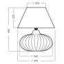 Skleněná stolní lampa 4Concepts BRNO L006011214