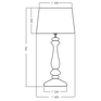stolní lampa Versailles Platinum L204161228