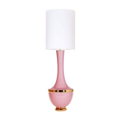 Vysoká stolní lampa TROYA - růžová barva 118 cm