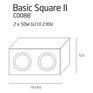 MAXlight BASIC  Square 2 WH C0088