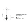 Moderní černý lustr ALFIERE-8 NERO Faneurope I- ALFIERE- 8 NERO