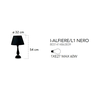 Černá stolní lampa Faneurope I- ALFIERE-L1 NERO
