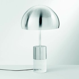 Art Deco stolní lampa IGEA 2xE14 - broušený nikl