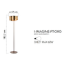 Designová stojací lampa Faneurope I-IMAGINE-PT-ORO