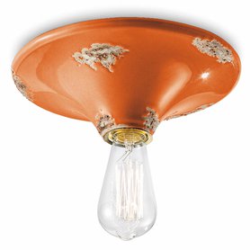 Retro stropní svítidlo VINTAGE - oranžová barva