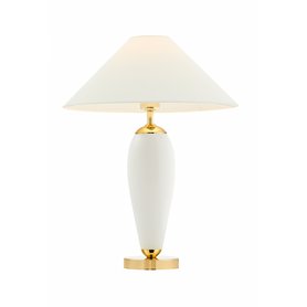 Bílá stolní lampa ze skla REA 40608101