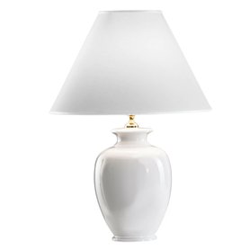 Bílá stolní lampa z keramiky Kolarz Nonna