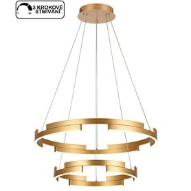 Zlatý designový lustr Redo 01-3178 CASTLE/  průměr 60 cm/ LED 60W