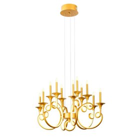Designový zlatý lustr Incanti CHATEAU LED 69W