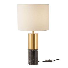 Černozlatá stolní lampa do ložnice APUA