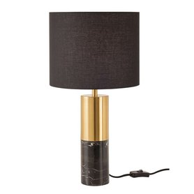 Černozlatá stolní lampa do ložnice APUA 48 cm
