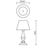 Rustikální stolní lampa Redo Group FABIOLA 02-713