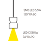 Zlaté závěsné LED svítidlo Yona 01-2702