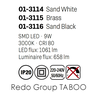 Černé LED závěsné světlo TABOO 01-3116