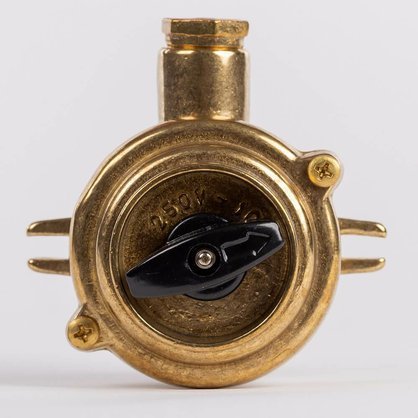 Otočný vypínač z mosazi - brass switch