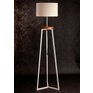 Dřevěná stojací lampa trojnožka TRIPOD FLOKI - béžové stínidlo